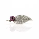 Diamant-Rubinbrosche in Blattform_84080_20-1