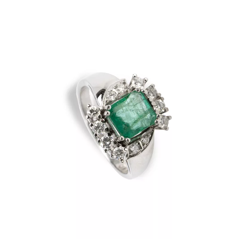 Smaragd-Diamantring