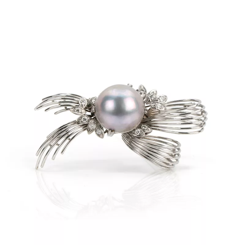 Diamant-Perlbrosche