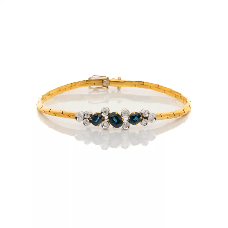 Saphir-Diamantarmband