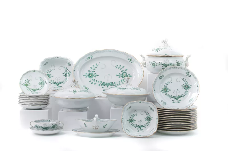 MEISSEN Speiseservice Indisch Grün