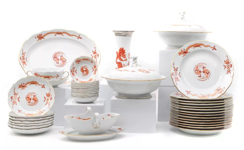 MEISSEN Speiseservice Roter Drache