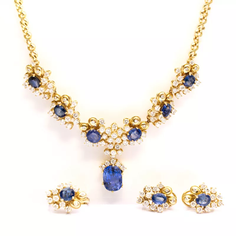 Saphir-Diamant-Schmuckset
