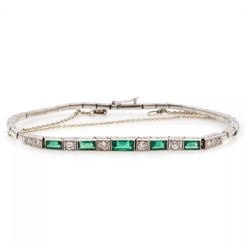 Smaragd-Brillant-Armband