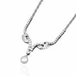 Collier mit Brillantbesatz und Zuchtperle_Collier mit Brillantbesatz und Zuchtperle_96391_55-2